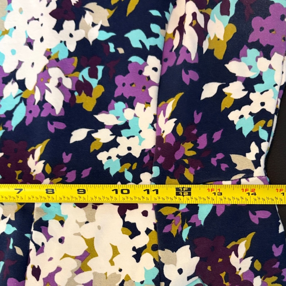 Lands' End Sleeveless Floral Midi Dress in Purple, White and Teal size 6 - Picture 11 of 15